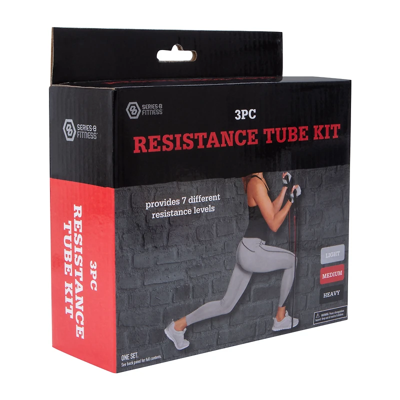 Series-8 Fitness™ Resistance Tube Kit 3-Pack