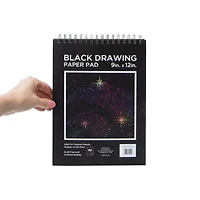 Black Drawing Paper Pad 9in x 12in