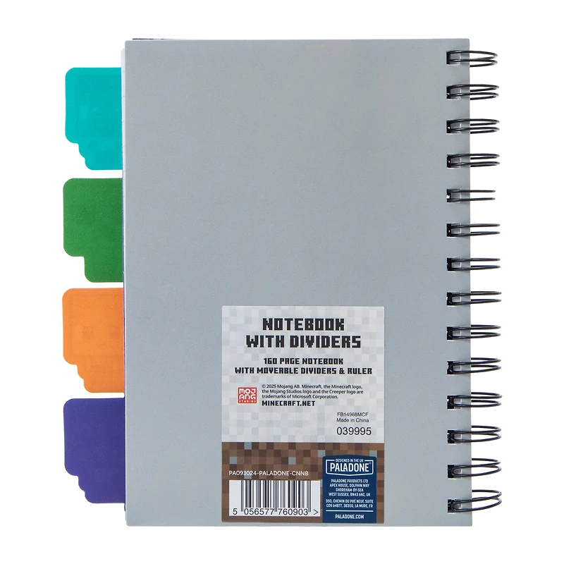 Minecraft Notebook With Dividers Set