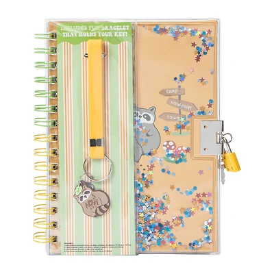 Animal Bracelet Glitter Journal With Key & Lock