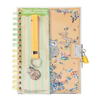 Animal Bracelet Glitter Journal With Key & Lock