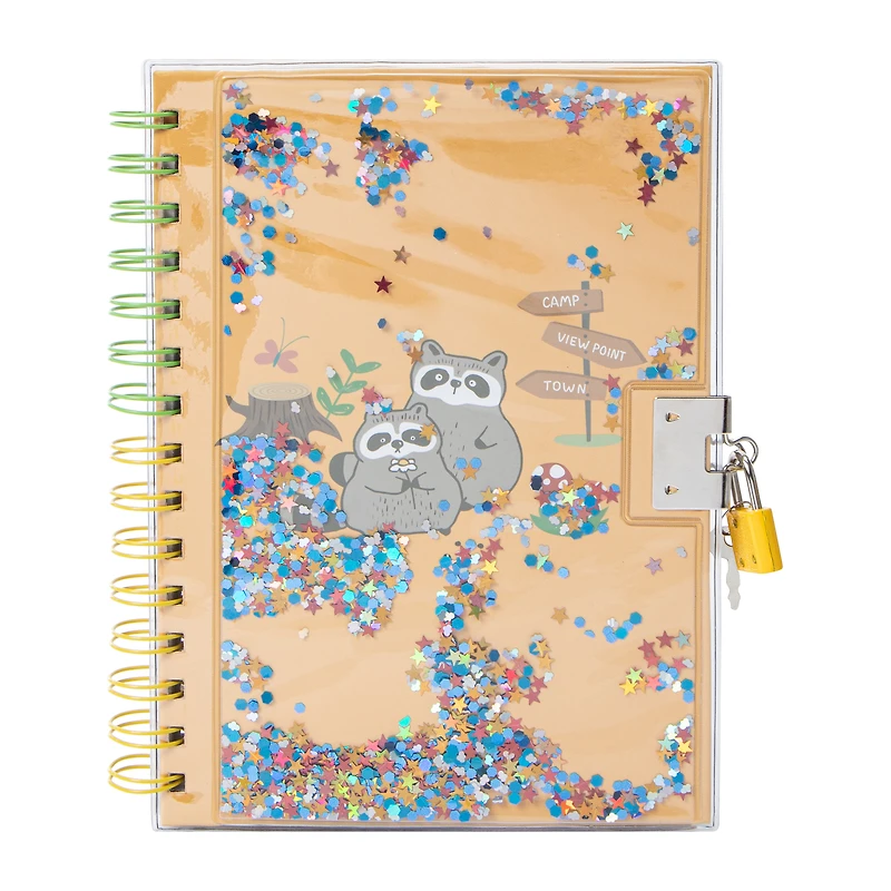 Animal Bracelet Glitter Journal With Key & Lock