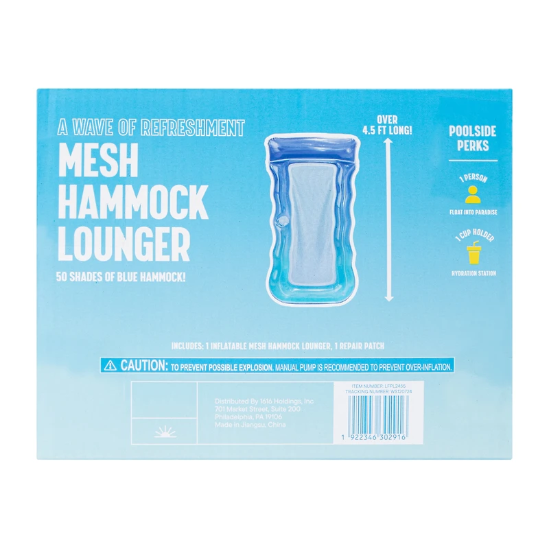 Mesh Hammock Lounger With Cupholder
