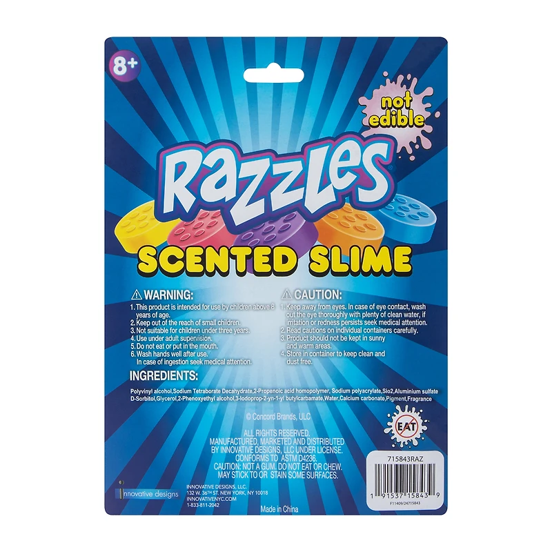 Razzles Scented Slime With Mix-Ins 2.47oz