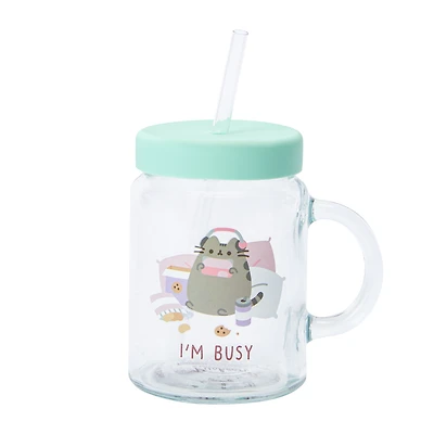 Pusheen® Glass Sipper 15oz