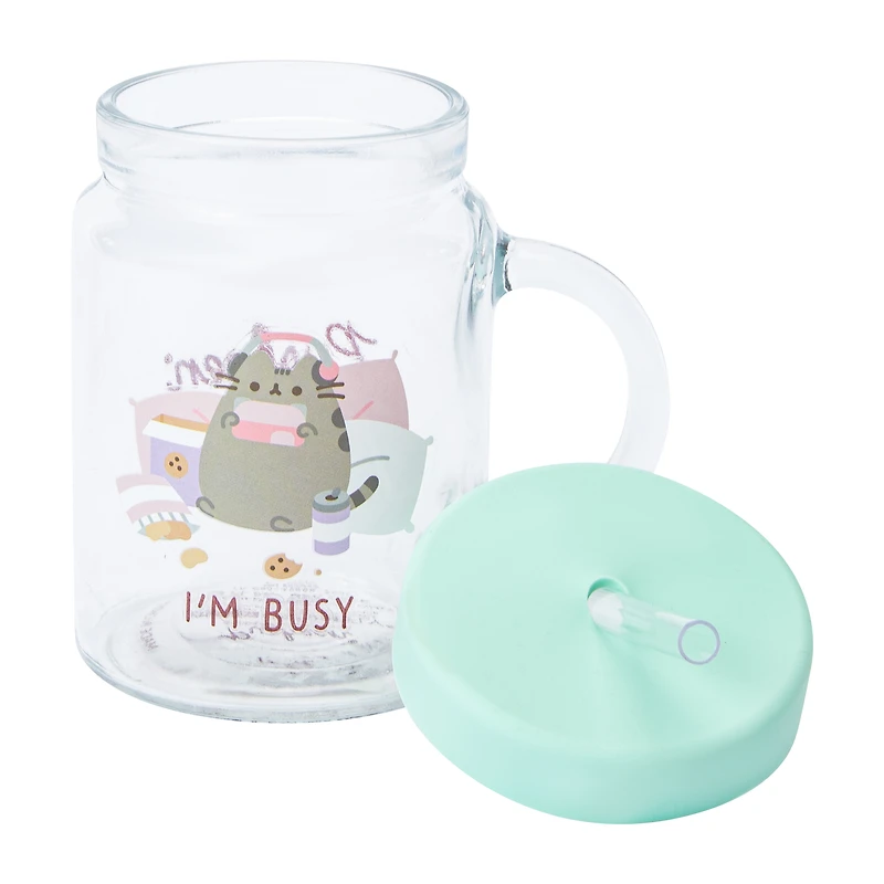 Pusheen® Glass Sipper 15oz