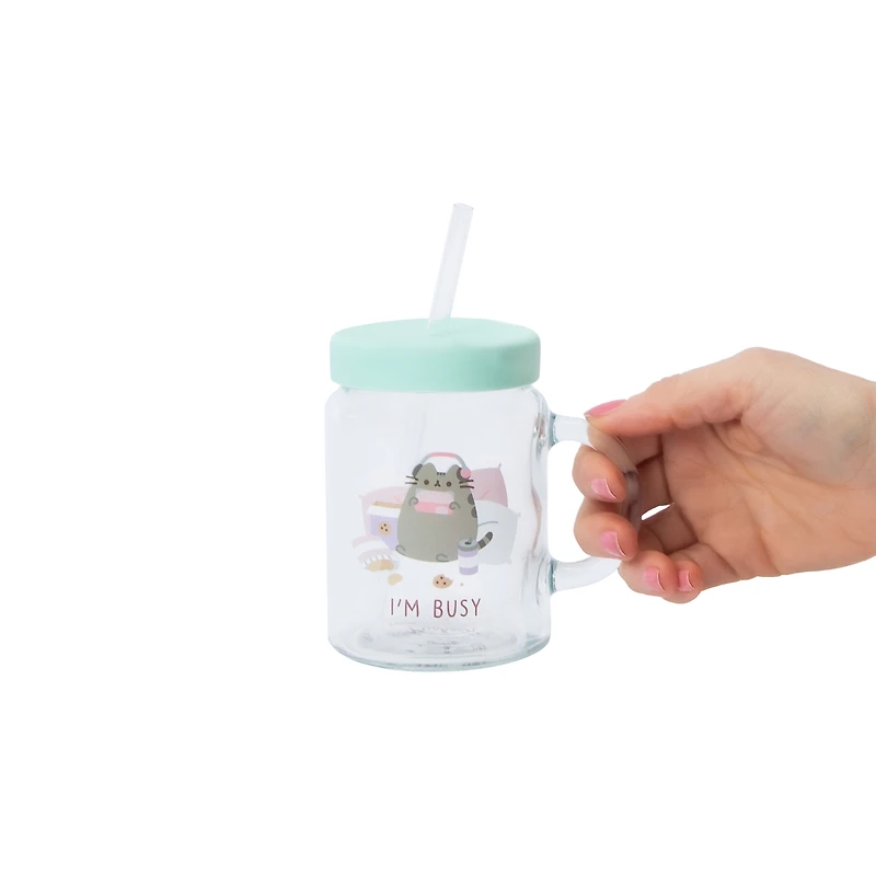 Pusheen® Glass Sipper 15oz