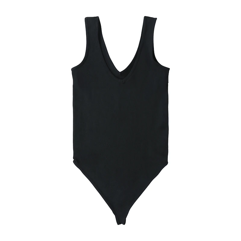 Juniors Deep V-Neck Bodysuit