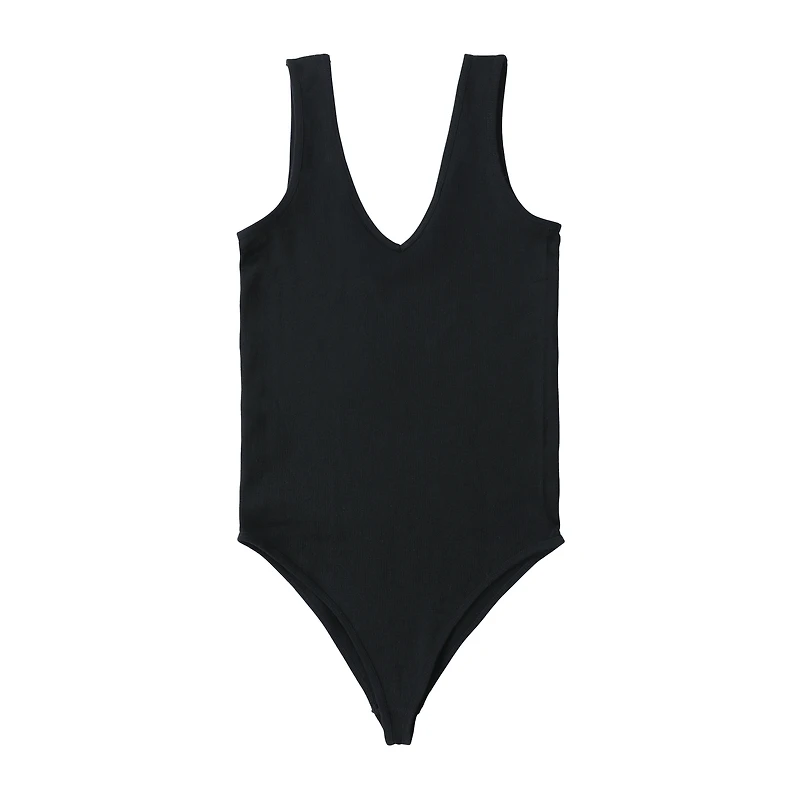Juniors Deep V-Neck Bodysuit