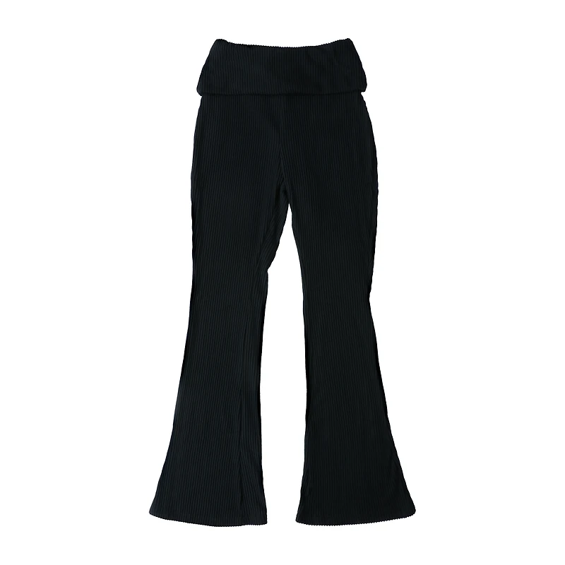 Juniors Brushed Ribbed Flare Pants