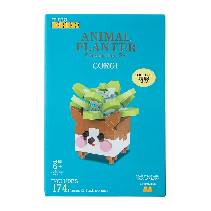 Micro Brix™ Animal Planter Construction Set