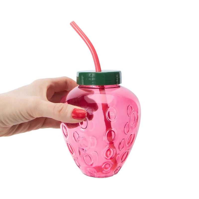 Smoke & Mirrors Strawberry Beautifully Blended Beauty Sponges & Reusable Cup With Straw 5-Count