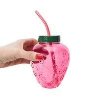 Smoke & Mirrors Strawberry Beautifully Blended Beauty Sponges & Reusable Cup With Straw 5-Count