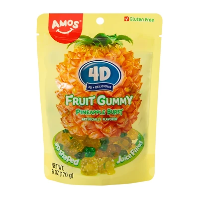 4D Pineapple Burst Fruit Gummy 6oz