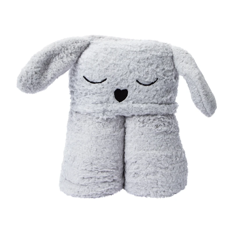Bunny Sherpa Hooded Blanket 50in x 60in