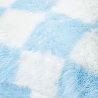 Blue Checkered Soft Pillow 16in x 16in x 2.5in