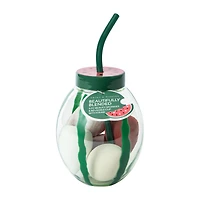 Smoke & Mirrors Watermelon Beautifully Blended Beauty Sponges & Reusable Cup With Straw 5-Count
