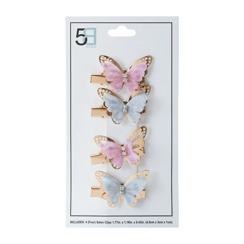 Butterfly Salon Clips 4-Pack