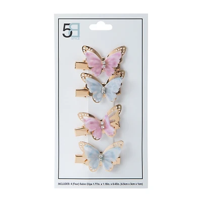 Butterfly Salon Clips 4-Pack