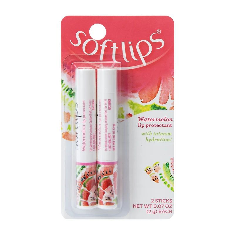 Soft Lips® Watermelon Lip Protectant Sticks 0.07oz 2-Pack