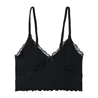 Juniors Rib Cami Top With Lace