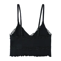 Juniors Rib Cami Top With Lace