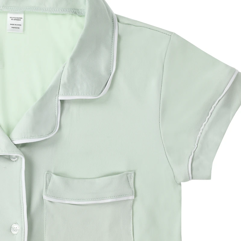 Girls Button-Up Pajama Shirt