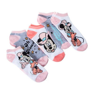 Juniors Disney Minnie Mouse No-Show Socks 5-Pairs