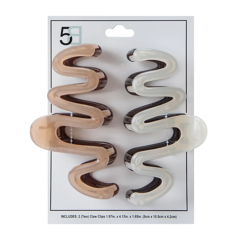 Wavy Claw Clips 2-Pack