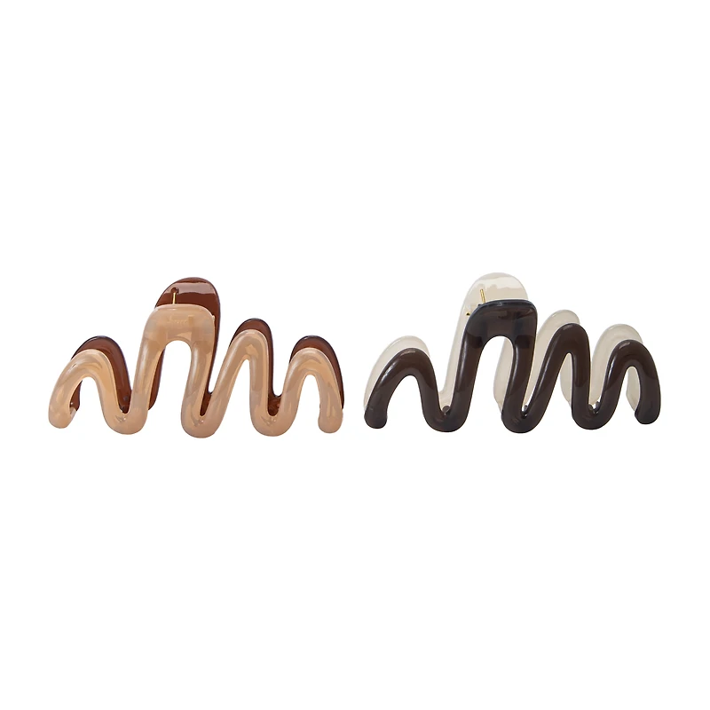 Wavy Claw Clips 2-Pack