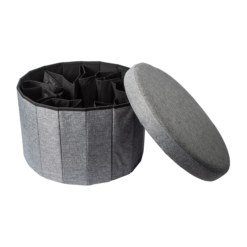 Collapsible Shoe Storage Ottoman