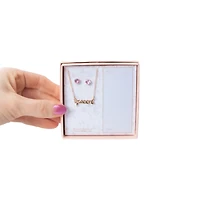 Queen Necklace & Earring Set With Removable Card