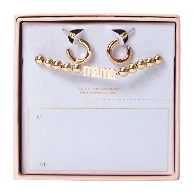 Bracelet & Earring Set With Removable Card