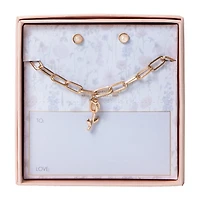 Tulip Bracelet & Earring Set With Removable Card