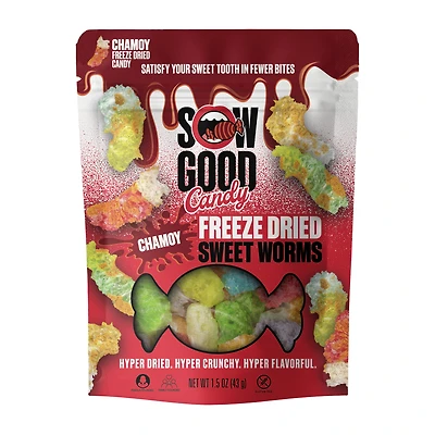Sow Good Chamoy Freeze Dried Sweet Worms Candy 1.5oz