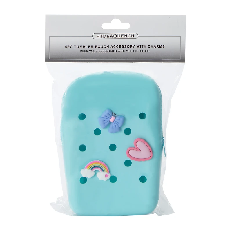 Tumbler Pouch Accessory With Charms 4-Pieces