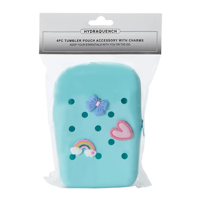 Tumbler Pouch Accessory With Charms 4-Pieces