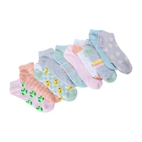 Ladies Printed Low Cut Socks 10-Pack