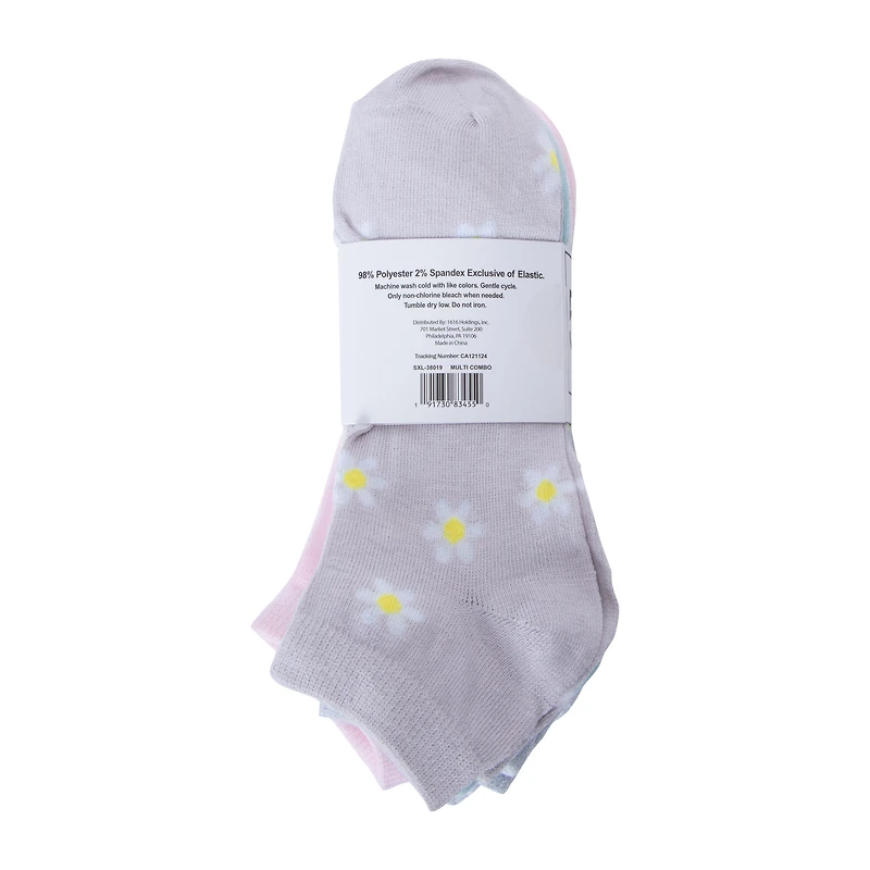 Ladies Printed Low Cut Socks 10-Pack