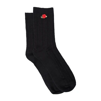 Rose Ladies Crew Sock 1-Pair