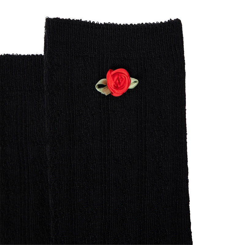 Rose Ladies Crew Sock 1-Pair