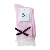 Frilly Bow Ladies Crew Sock 1-Pair