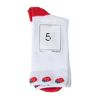 Strawberry Printed Ladies Crew Socks 1-Pair