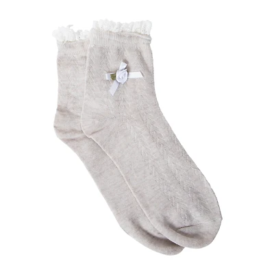 Frilly Ladies Crew Socks 1-Pair