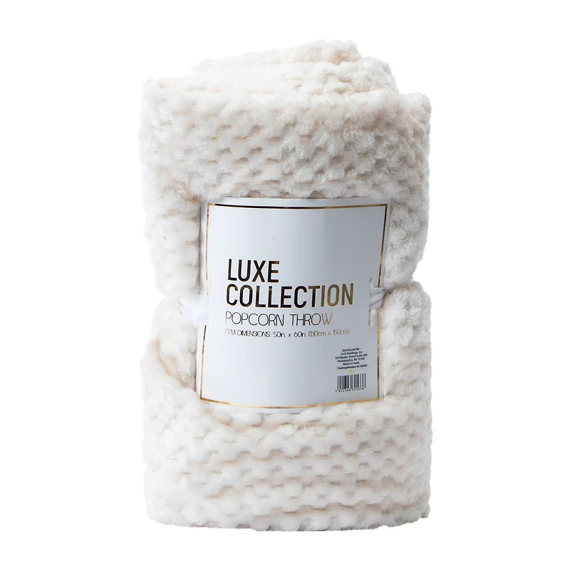 Luxe Collection Popcorn Throw 50inx60in