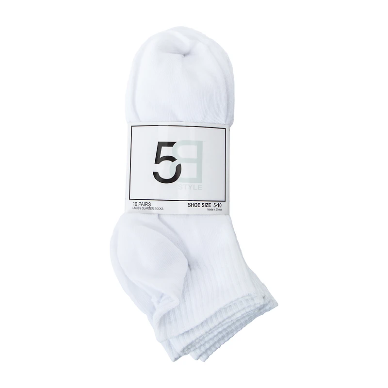 Juniors Quarter Socks 10-Pairs