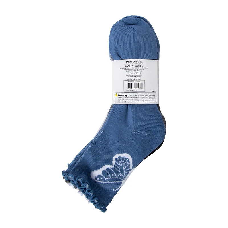 Printed Ladies Mid Crew Socks 5-Pairs