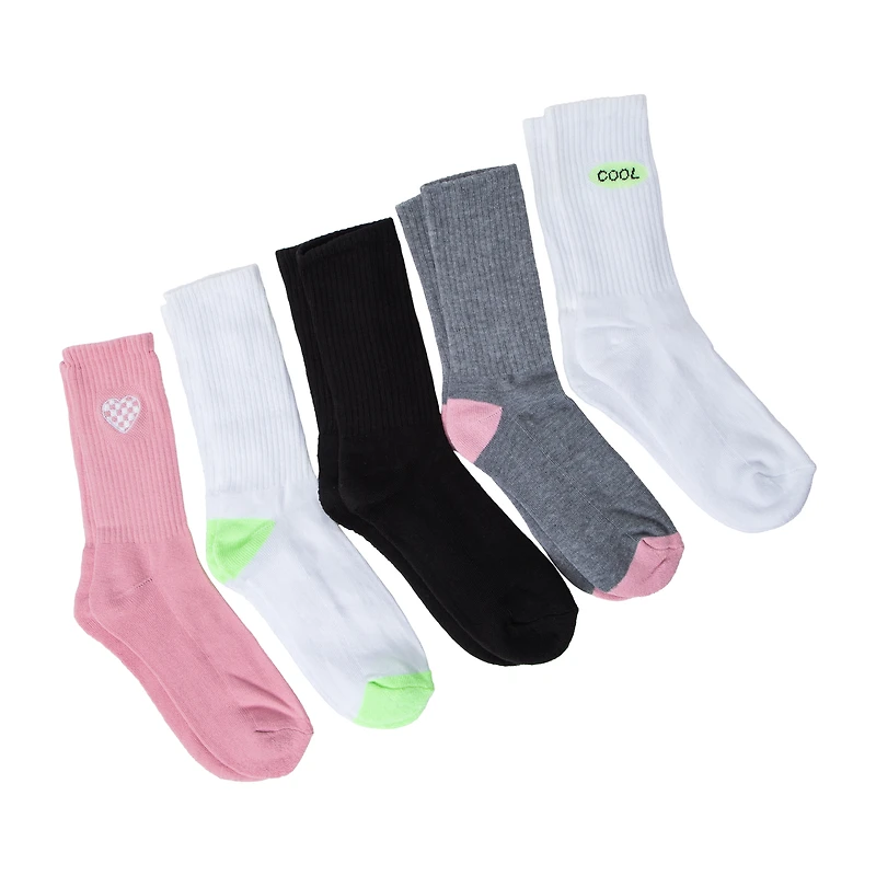 Design Ladies Crew Socks 5-Pack