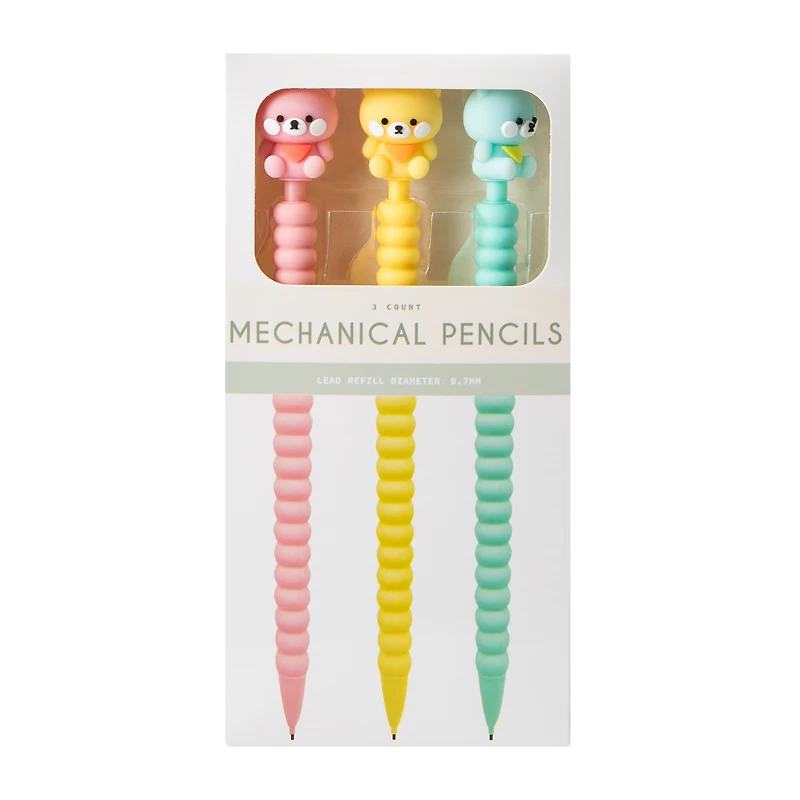Kawaii Topper Mechanical Pencils 3-Count