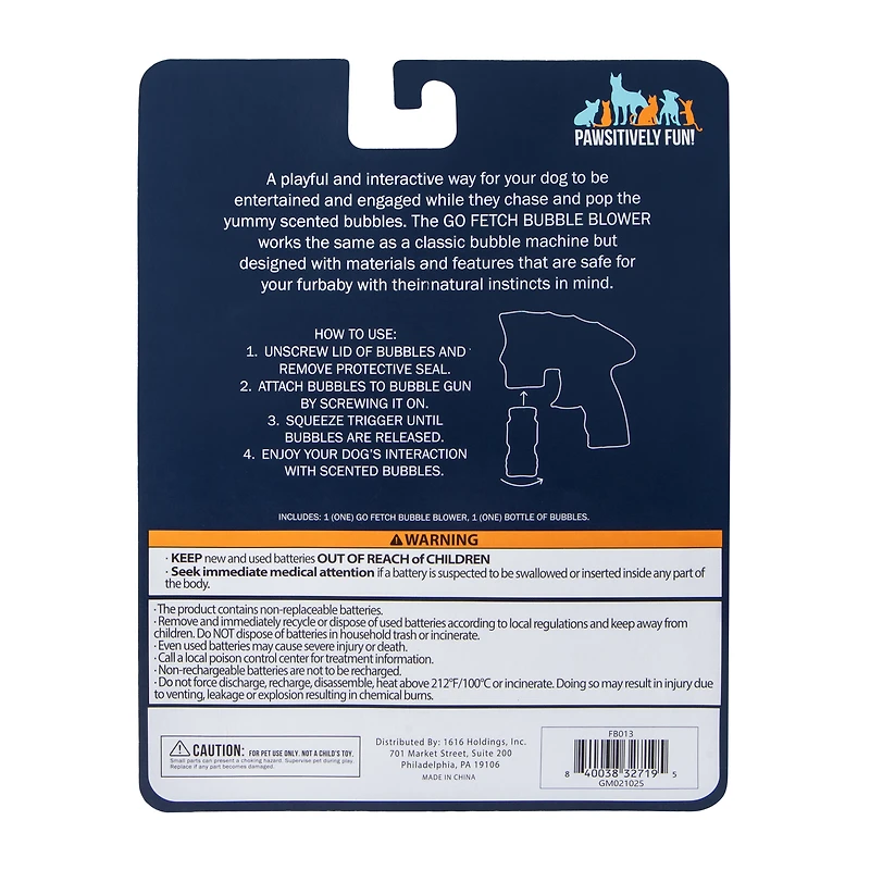 Go Fetch Bubble Blower For Dogs